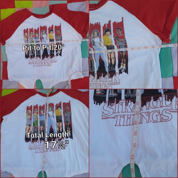 NETFLIX STRANGER Things Licensed Tie-up Medium T-Shirt Cute Sleeves 😍 - Picture 14 of 15